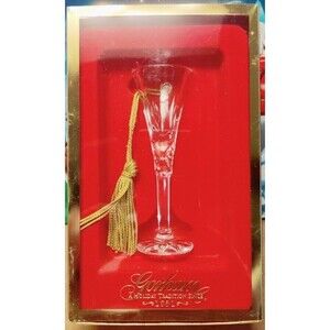 Gorham Crystal Christmas Year 2000 Lady Ann Champagne Flute w/Box